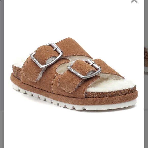 Cognac suede lynx sandal - Picture 3 of 3